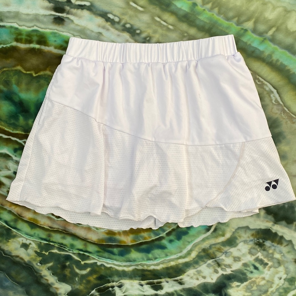 White tennis skirt